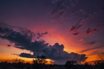 Naklejka premium Sunset sky