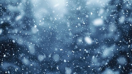 Obraz premium A serene scene of snowfall on a calm surface