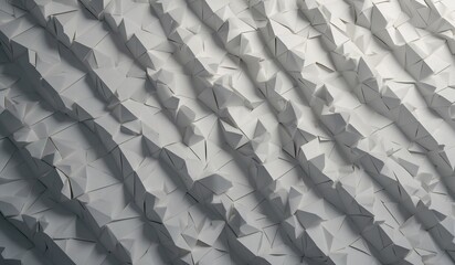 Fototapeta premium Textured origami style pattern in white on the surface