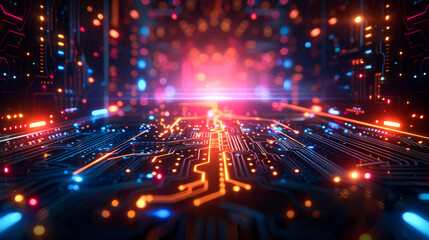 Fototapeta premium background digital of technology futuristic of AI