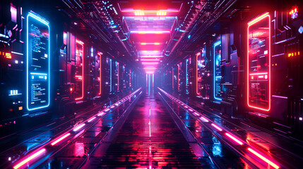 Fototapeta premium background digital of technology futuristic of AI