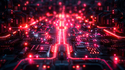 Obraz premium background digital of technology futuristic of AI