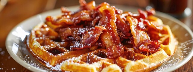Bacon and Waffle Breakfast Bliss