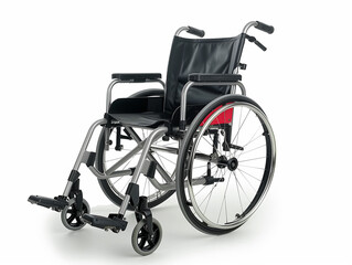White background, black wheelchair