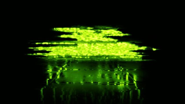 To be continued glow green neon glitch text effect animation cinematic title loop on black abstract background