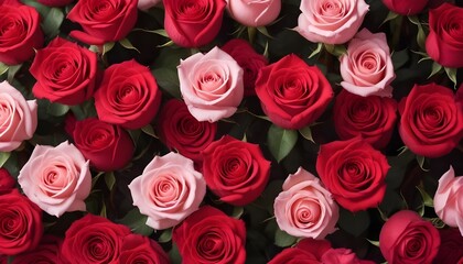 Obraz premium Red rose valentines background