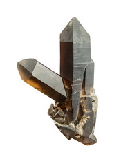  quartz mineral on white, isolated