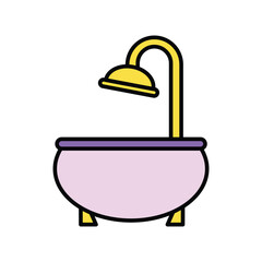 Bathtub icon vector design templates simple and modern