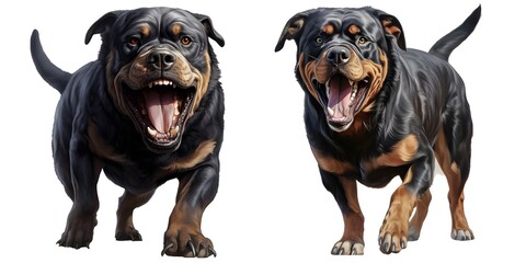 Obraz premium Ferocious dogs may spread rabies