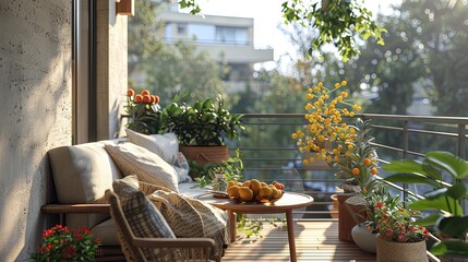 Modern balcony setup