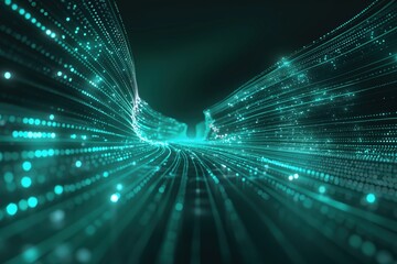 Digital technology speed connect blue green background, cyber nano information, abstract communication, innovation future tech data, internet network connection