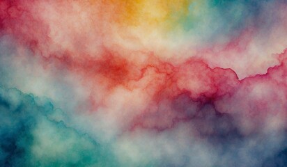 Obraz premium Soft pastel watercolor cloud pattern blending into each other.