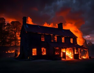 house in fire