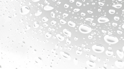 Isolated raindrops on glass background