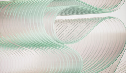 3d rendering of abstract layered crystal glass background.