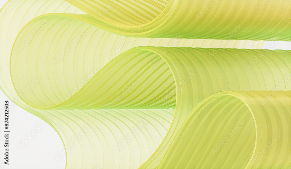 Poster 3d rendering of abstract layered crystal glass background.
