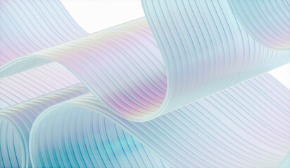 3d rendering of abstract layered crystal glass background.