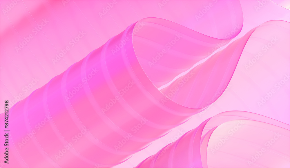 Aufkleber 3d rendering of abstract layered crystal glass background.