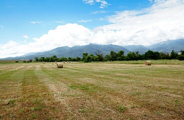 View of the valley with mountains in the background