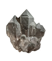  quartz mineral on white, isolated