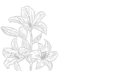 Vintage flower line art background. vintage flower ornament background. Retro 90s flower background.  floral ornamental background. Floral hand drawn background.