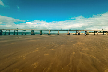 Fototapeta premium Scenic view of Buntwani Bridge in Malindi, Kilifi County in Kenya 
