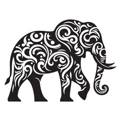 Premium Quality Elephant Silhouette Vector 