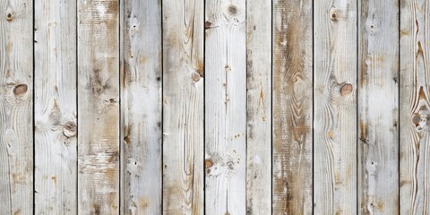Obraz premium Weathered plank textures, vertical white wood cladding, generated by artificial intelligence, weathered, plank