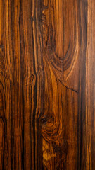 Obraz premium Top view of a Siamese rosewood wooden pattern, featuring rich, natural grain and a prominent knot, ideal for interior work such as tabletops and decorative surfaces and furniture.