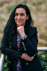 Portrait of Confident and Successful Black Haired Businesswoman