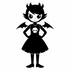 black girl halloween black vector silhouette
