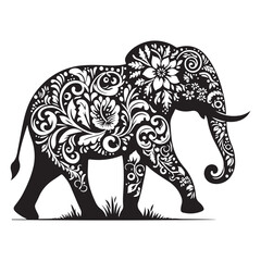 Premium Quality Elephant Silhouette Vector 