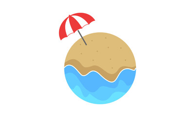 Holiday beach illustration design vector