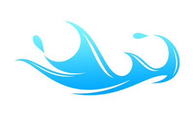 Waves in the sea illustration design vector