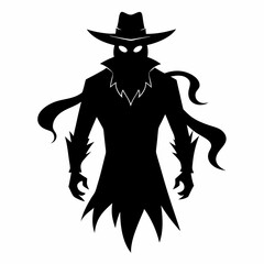 cowboy ghost black vector silhouette