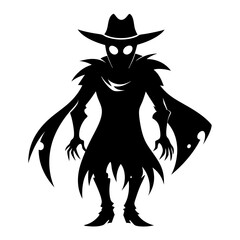 cowboy ghost black vector silhouette