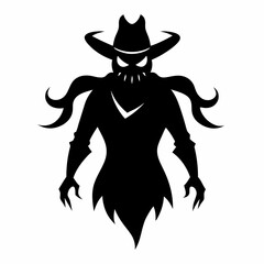 cowboy ghost black vector silhouette