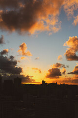 Obraz premium sunset over the city