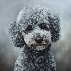 Adorable Curly-Haired Dog Portrait