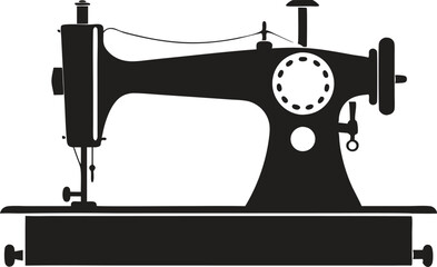 Sewing machine silhouette vector illustration Design 