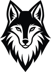 wolf head vector
