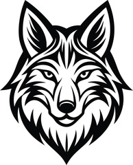 wolf head vector