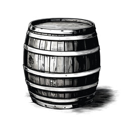 Simple Barrel in Old Engrave Style