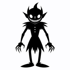 black creepy halloween black vector silhouette