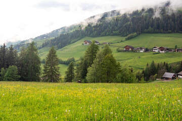 Fototapeta premium Landscape in Villnoess Valley in South Tyrol