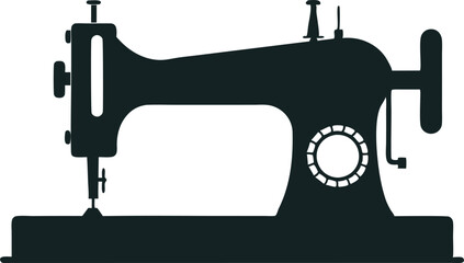 Sewing machine silhouette vector illustration Design 