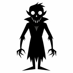 black creepy halloween black vector silhouette
