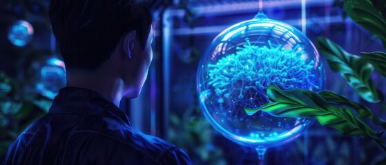 Naklejka premium A conceptual biotech startup incubator employs enchanted mentors who inspire groundbreaking medical strategies and ideas