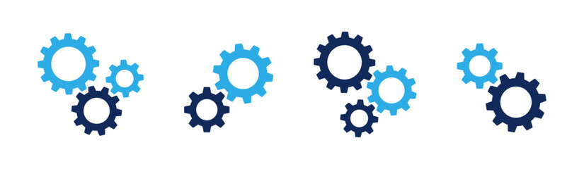Gears icon set