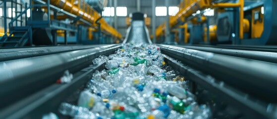 A conceptual waste management facility uses enchanted sorting machines that magically separate recyclables from waste